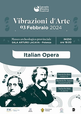 A Potenza il concerto “Vibrazioni d’Arte” sulle musiche senza tempo dell’opera lirica italiana